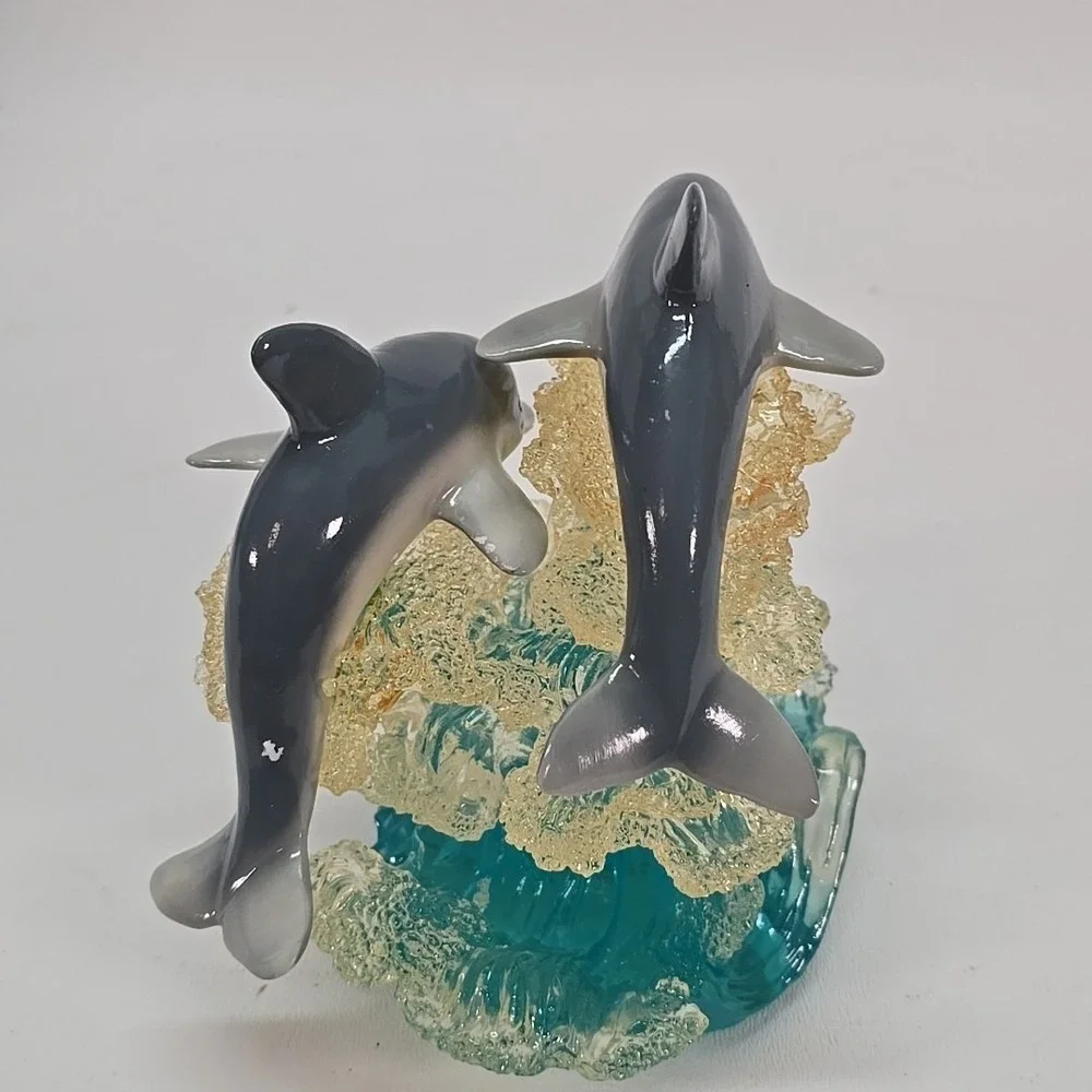 Sea Life Double Figurine Acrylic‎ Jumping Dolphins #42300 Code FVL-DOL